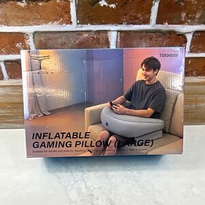 TOPSKY Inflatable Gaming Pillow Large Gray 46in Dia TS500088